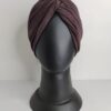 Gorro Turbante Cruzado - Marron Chocolate - Imagen 2