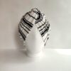 Gorro Turbante Cruzado - Rayas Negras. - Imagen 2