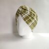 Gorro Turbante Cruzado - Rayas Olivo .