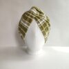Gorro Turbante Cruzado - Rayas Olivo . - Imagen 2