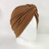 Gorro Turbante Cruzado - Marrón