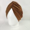 Gorro Turbante Cruzado - Marrón - Imagen 2