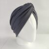 Gorro Turbante Cruzado - Plomo Oscuro - Imagen 2