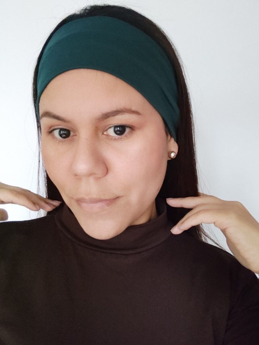 Vincha estilo discreto chantal - Verde Botella.