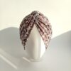 Gorro Turbante Cruzado - mini flores. - Imagen 2