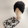Gorro con pañoleta - Negro. - Imagen 2
