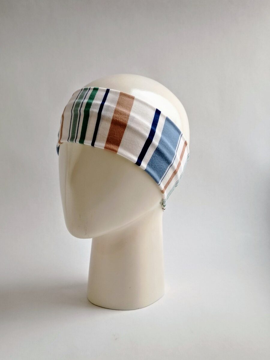 Vincha estilo discreto chantal - Rayas Multicolor.
