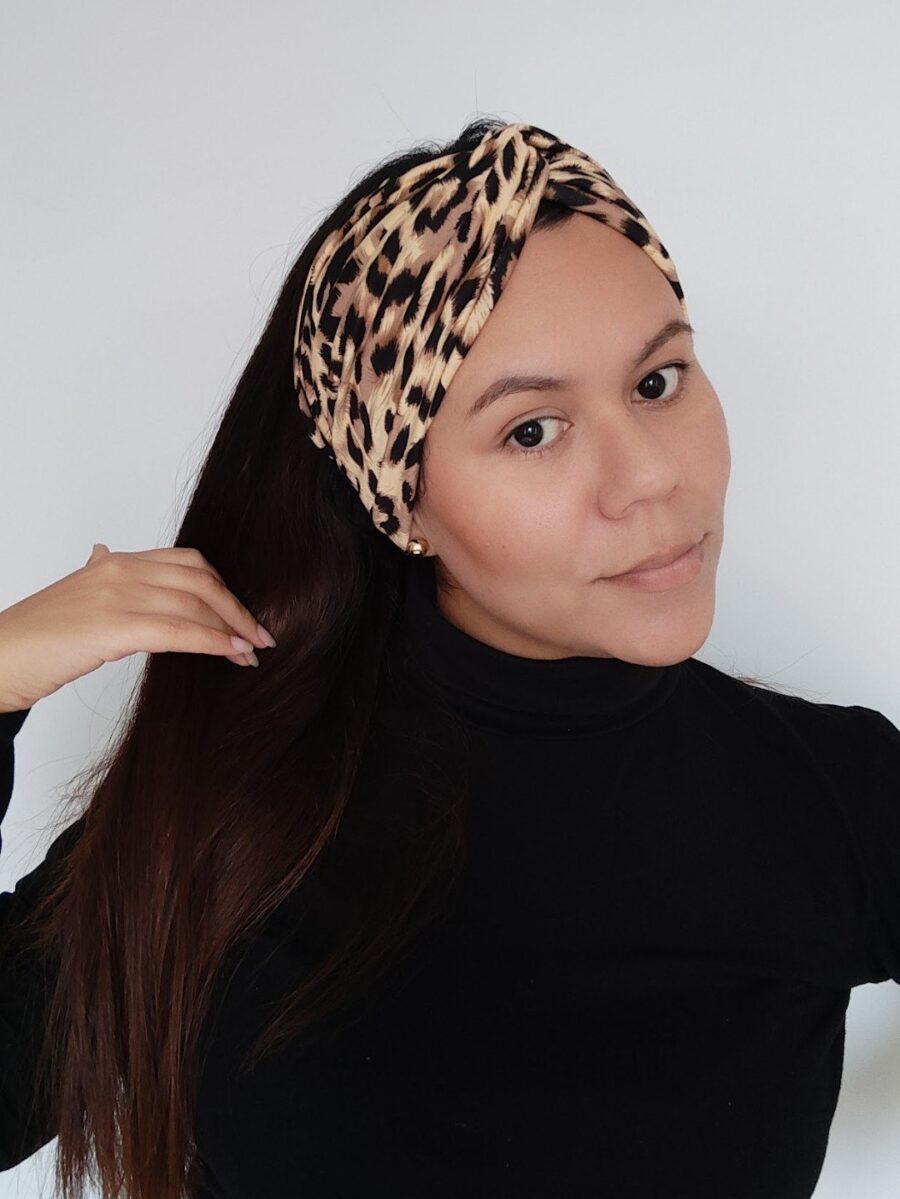 Vincha Cruzada Guadalupe - Animal Print - Jaguar.