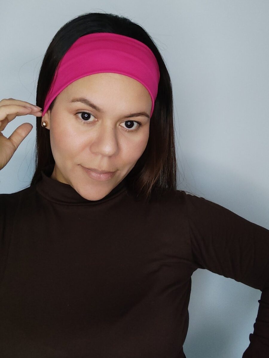 Vincha estilo discreto chantal - Fucsia.