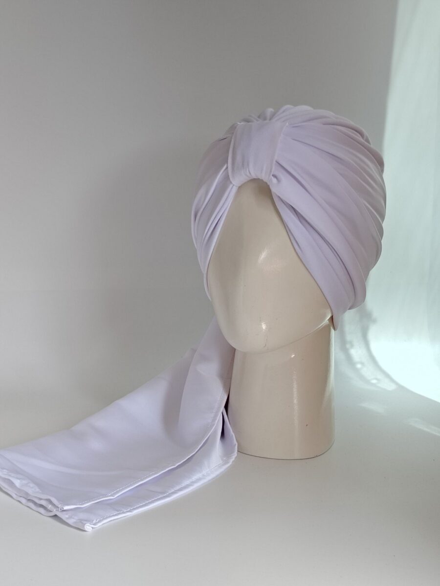 Gorro con pañoleta - Blanco.