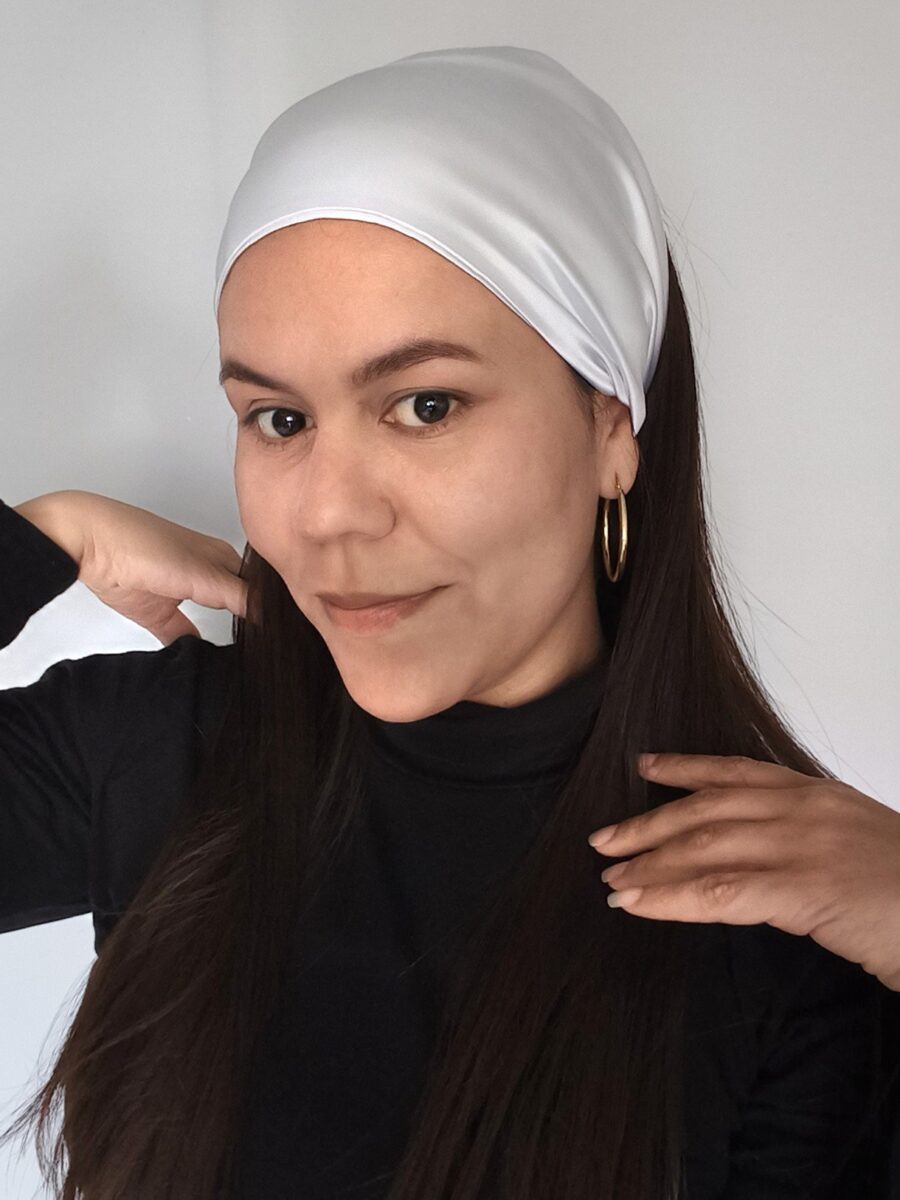 vincha estilo bohemio Úrsula - Blanco .