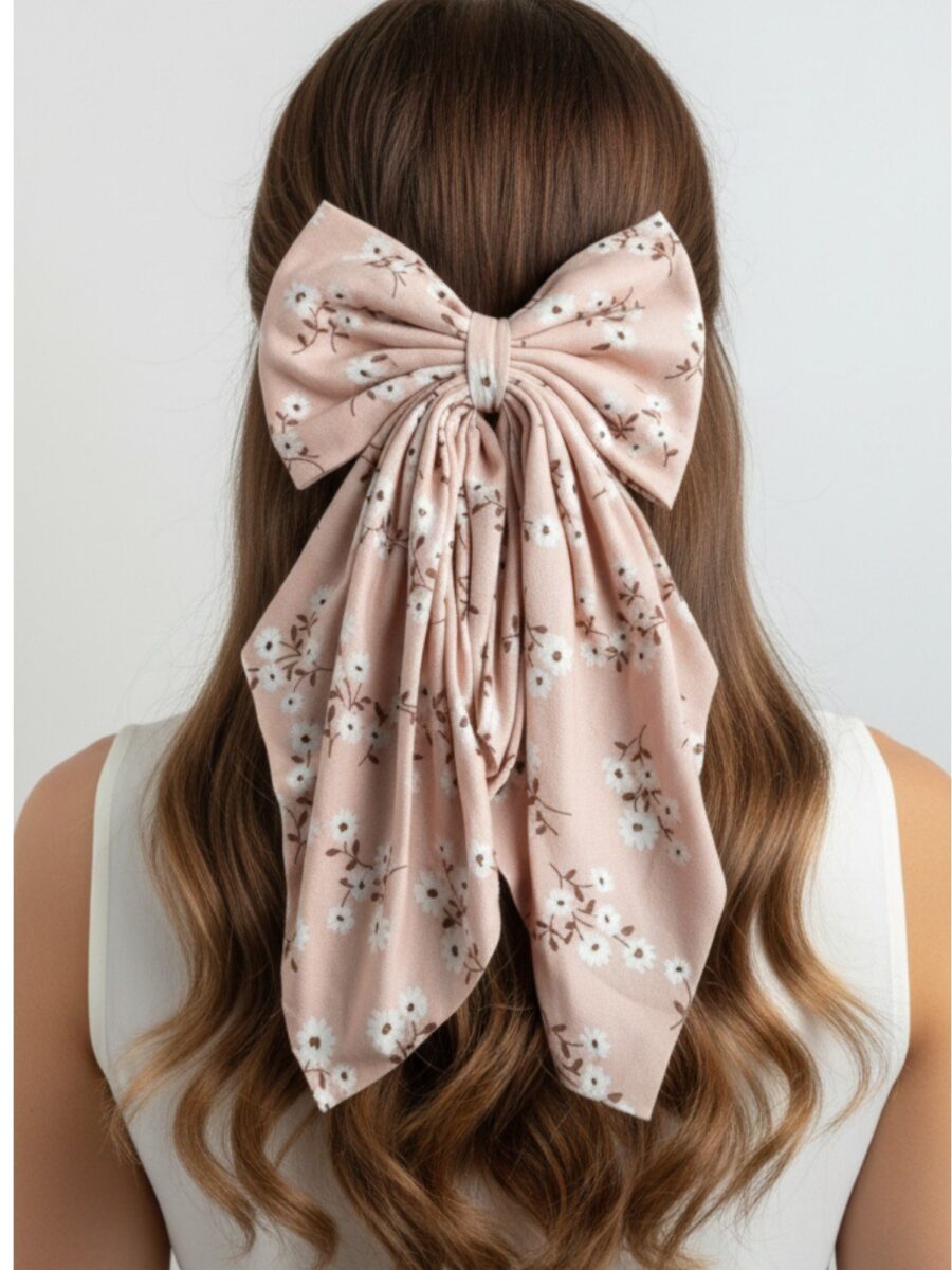 Maxi Lazo Violeta - floral rosa pastel .