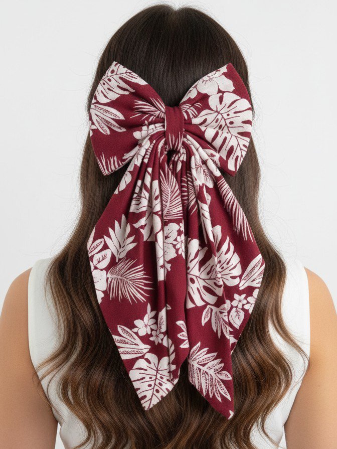 Maxi Lazo Violeta - Floral guinda .