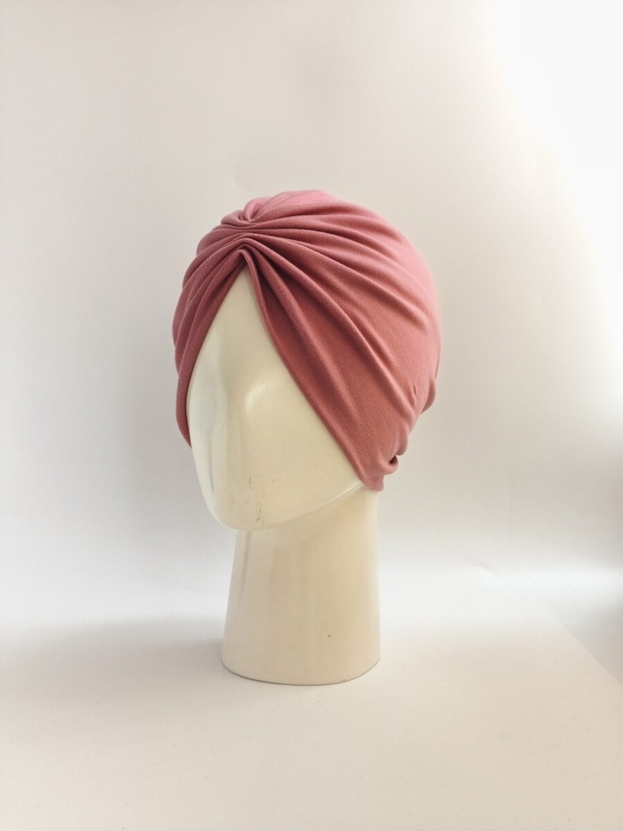 Gorro turbante Alma - Palo rosa.