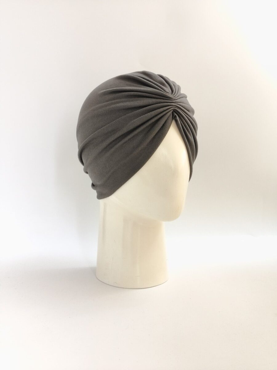 Gorro turbante Alma - Plomo.