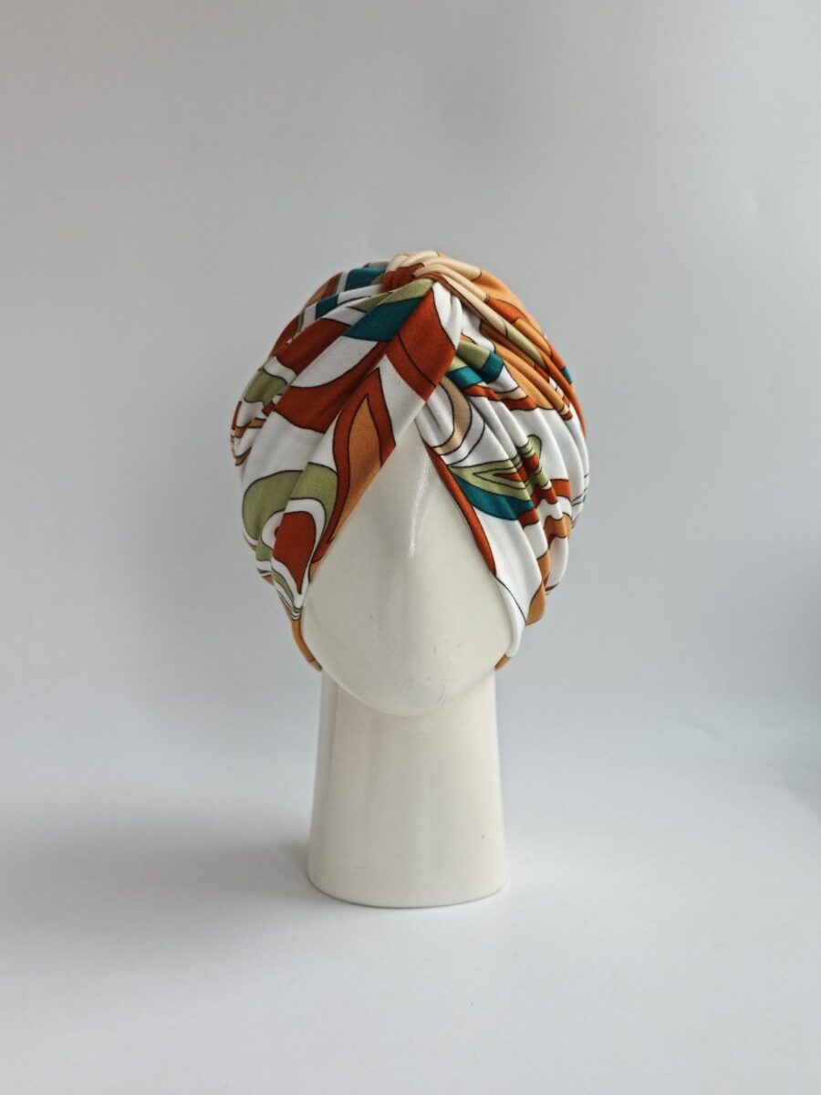 Gorro turbante cruzado - estampado Mosaico.