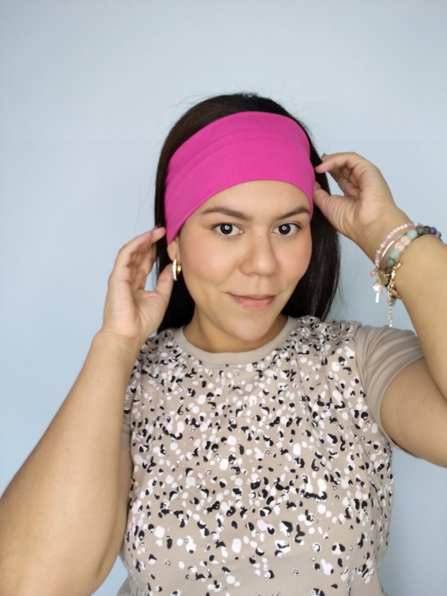 Vincha estilo Discreto Chantal - Fucsia.