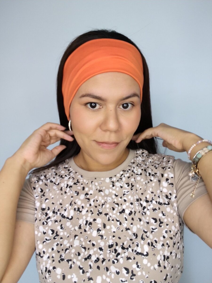 Vincha estilo Discreto Chantal - Anaranjado.