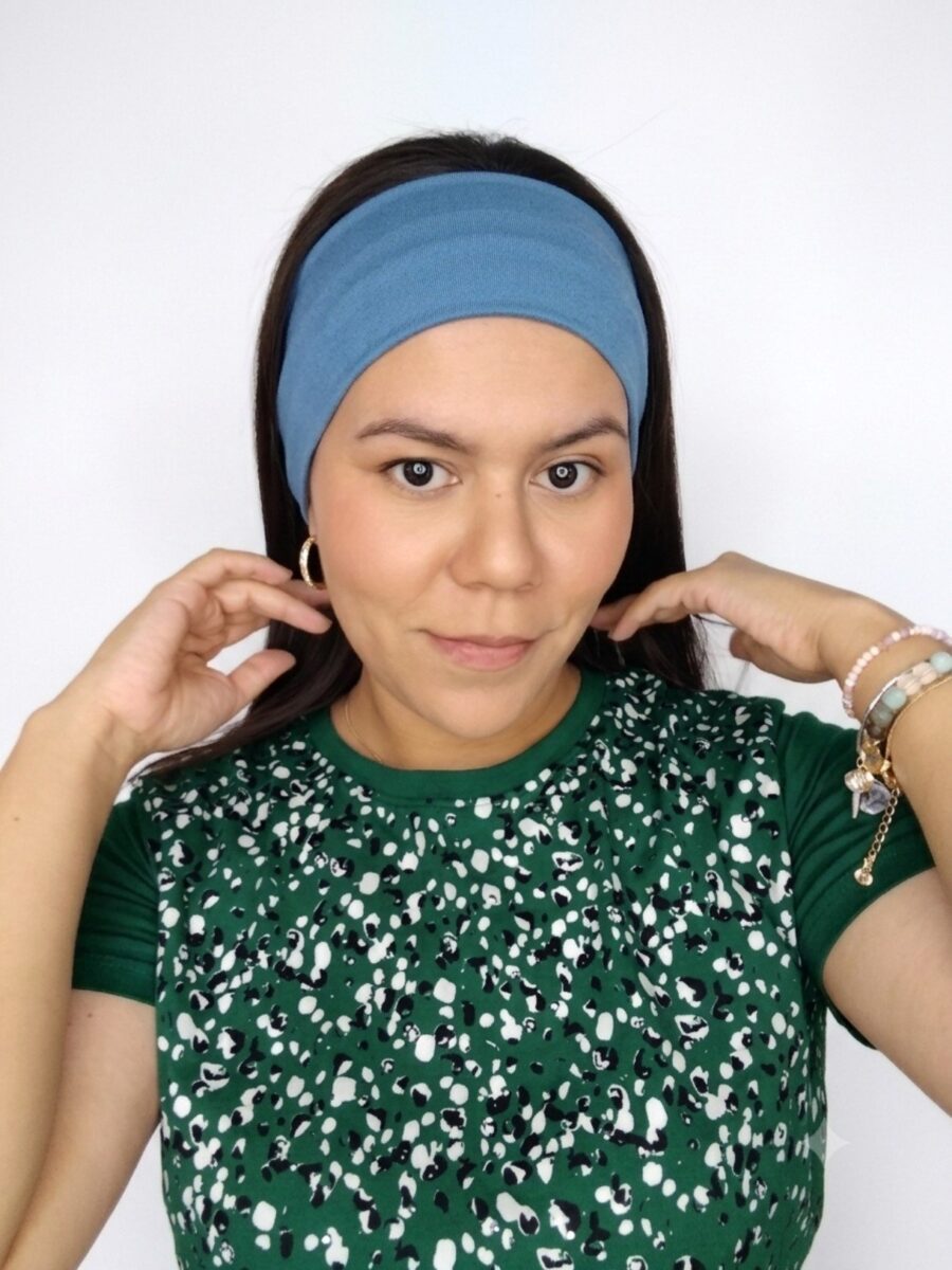 Vincha estilo Discreto Chantal - Azul Italiano .