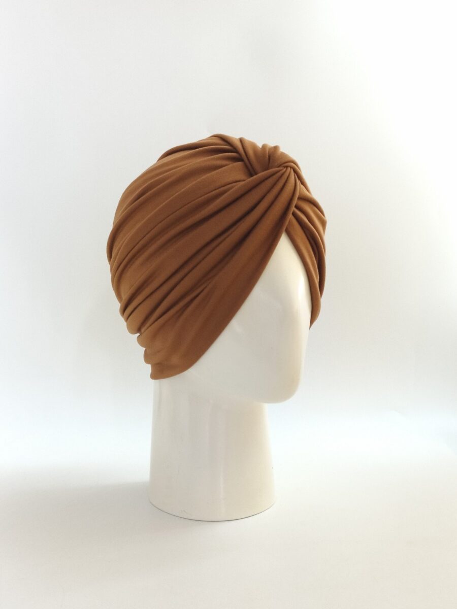 Gorro Turbante cruzado - Camell.
