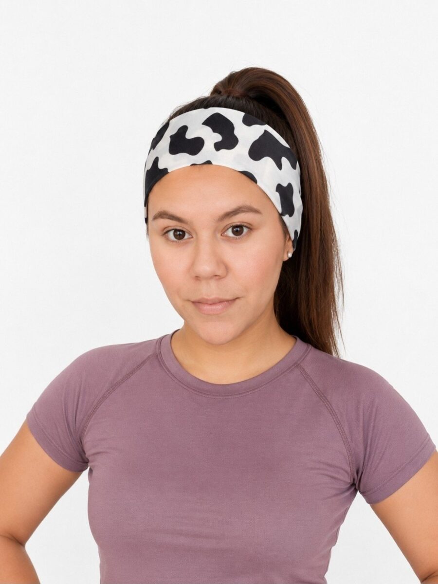 Vincha estilo Discreto Chantal - Print vaca .