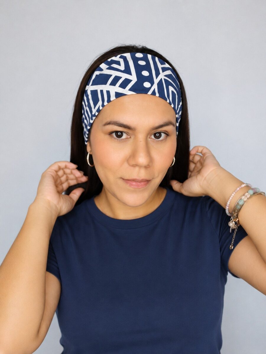 Vincha estilo Discreto Chantal - Azul incaico.