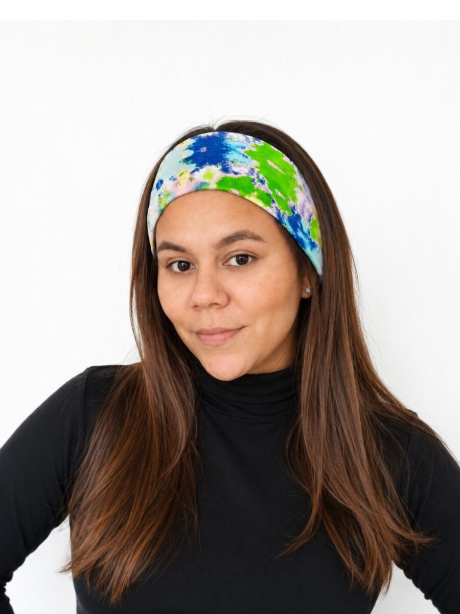 Vincha estilo Discreto Chantal - Acuarela tropical.