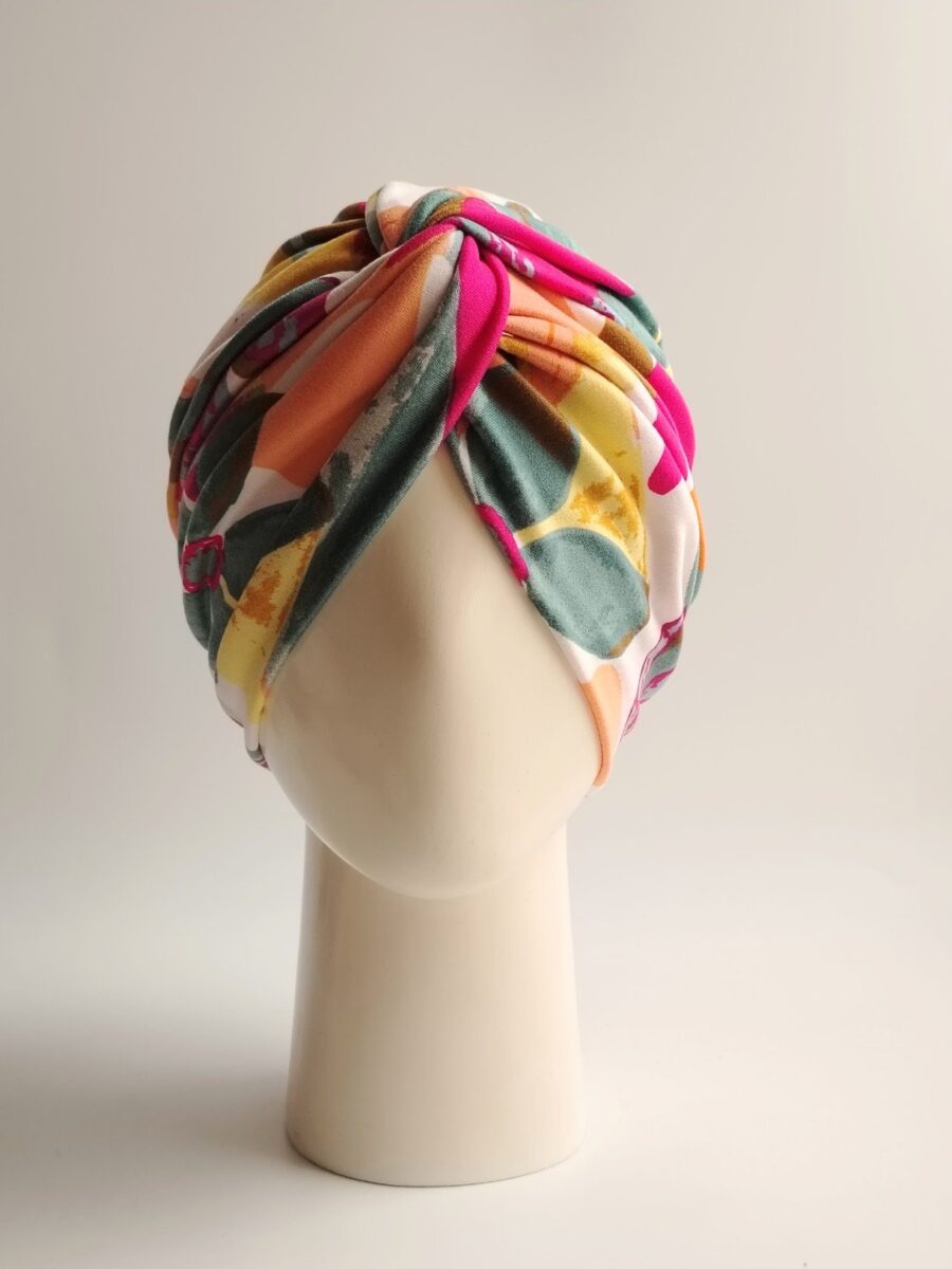 Gorro Turbante cruzado - fiesta de colores.